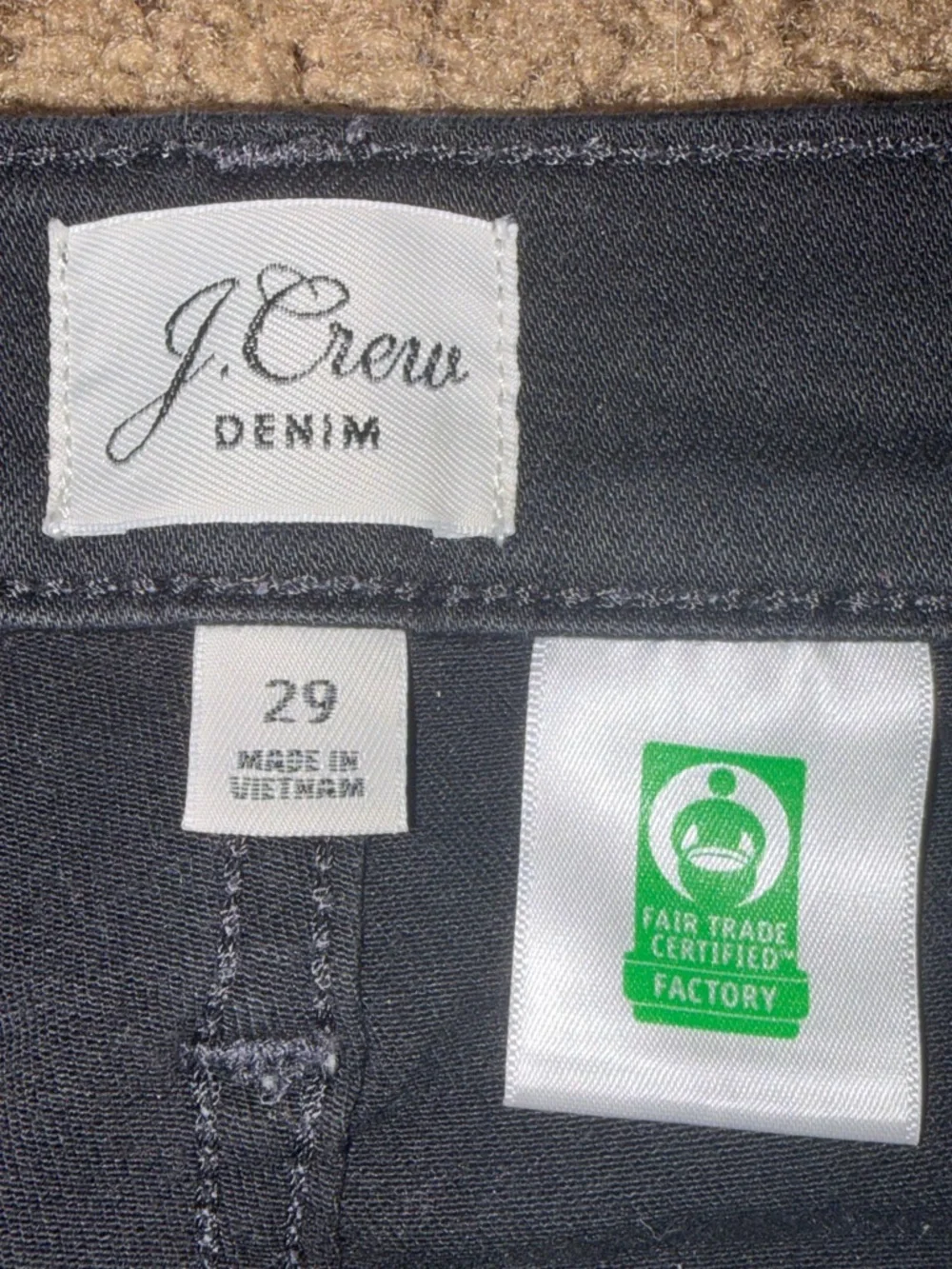 J. Crew Black Cropped Slim Ankle Jeans Size 29